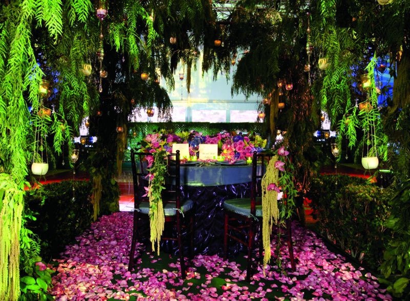 Enchanted forest theme reception 💜💚