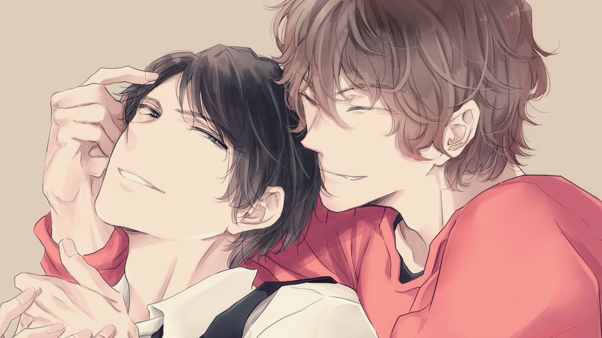 Today's  #Yaoi is, "Kare no Shousou to Koi ni Tsuite" Yajima, who only likes older men, meets Watabe. Younger guys aren't his type but the hot sex he had with him was unforgettable.Licensed by Renta!! This couple is adorable~ ( ^√^) #BL  #Sweet  #Manga https://www.ebookrenta.com/renta/sc/frm/item/141323/