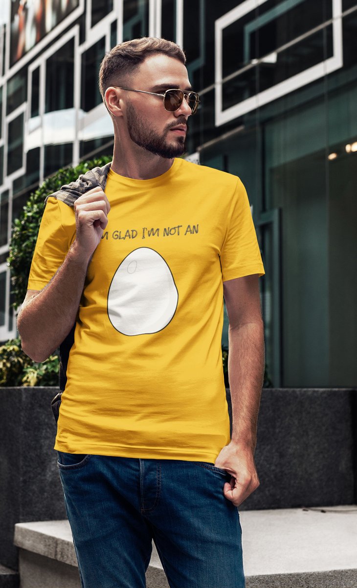 Bjoetee's tweet image. #NotAnEgg #IAmGlad Short Sleeve T-Shirt for men 'I am glad i'm not an egg'
tinyurl.com/yb8zjtfs