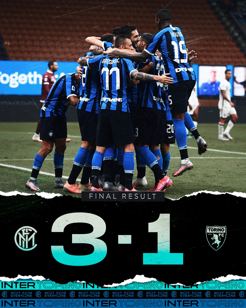 Inter_id's tweet photo. ⌛ | FT: 3-1 #InterTorino

3 poin, peringkat 2. YES! ✔

#FORZAINTER ⚫️🔵 https://t.co/DAyzz9C5y7