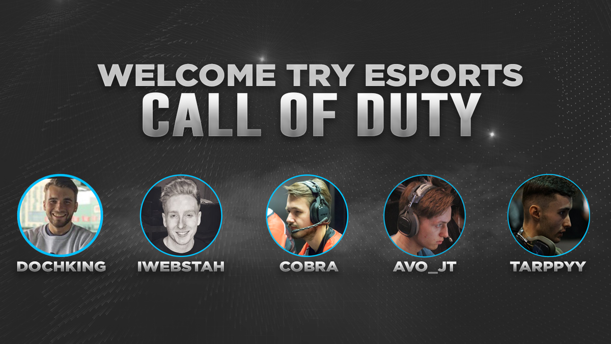 Please give a warm welcome to our new Call of Duty roster for the remainder of the MW Season. 

🏴󠁧󠁢󠁥󠁮󠁧󠁿 <a href="/MikeCobra_/">MC</a>(C)

🏴󠁧󠁢󠁷󠁬󠁳󠁿 <a href="/Avo_JT/">Cpt. J</a>
 
🏴󠁧󠁢󠁳󠁣󠁴󠁿 <a href="/DochKing/">Matty</a>
 
🏴󠁧󠁢󠁥󠁮󠁧󠁿 <a href="/Tarppyy/">Dyl</a>
 
🏴󠁧󠁢󠁷󠁬󠁳󠁿 <a href="/iwebstah/">Jack 🏴󠁧󠁢󠁷󠁬󠁳󠁿</a>

#Tryyhards