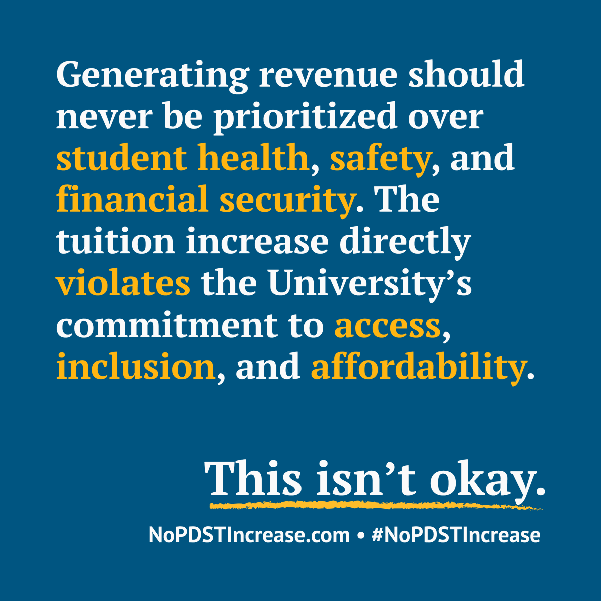 uclaGSA's tweet image. Help the GSA say "no" to increasing Professional Degree Supplemental Tuition! 
nopdstincrease.com 
To join to cause and make your voice heard, consider signing on to the open letter: tinyurl.com/nopdstincrease
GSA statement regarding the PDST increase: tinyurl.com/GSAstatementPD…