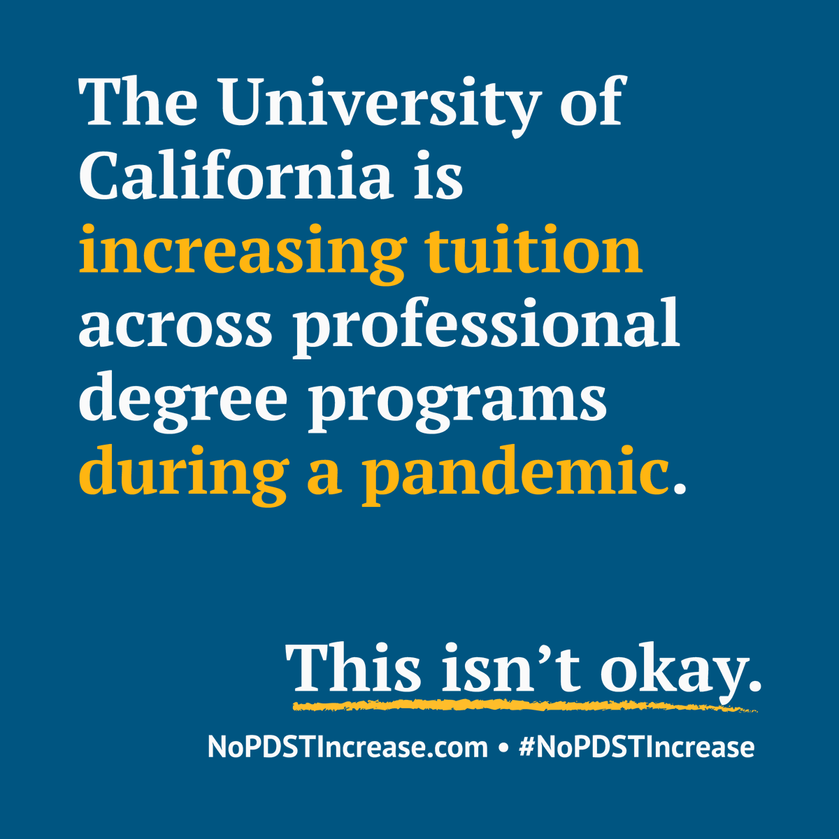 uclaGSA's tweet image. Help the GSA say "no" to increasing Professional Degree Supplemental Tuition! 
nopdstincrease.com 
To join to cause and make your voice heard, consider signing on to the open letter: tinyurl.com/nopdstincrease
GSA statement regarding the PDST increase: tinyurl.com/GSAstatementPD…