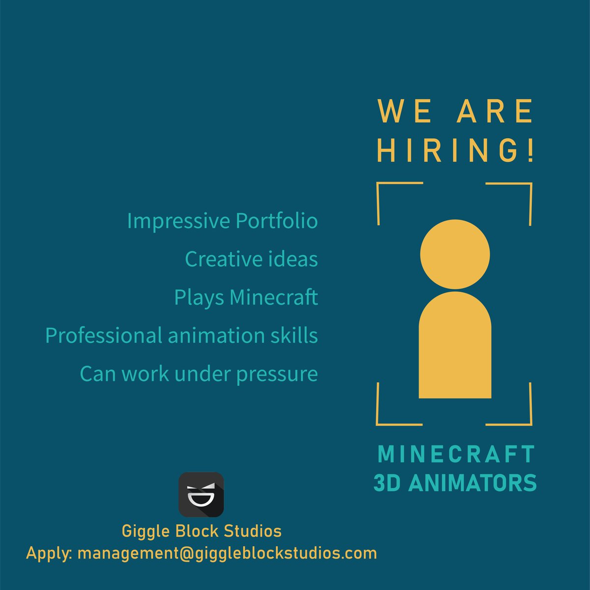 GiggleBlock's tweet photo. Giggle Block Studios have opened new vacancies!
Eligibility details are mentioned below.
#minecraft建築コミュ #minecraft #Job #hiring #marketplace #minecraftjobs
Make sure to retweet! https://t.co/YPBm6UogZW