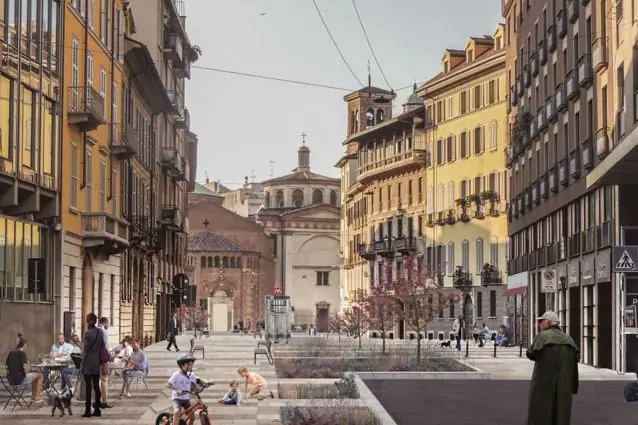 11/ A short tunnel will be built for only half the 300m distance separating M4 from the northern nearby M3 station, The other half will be made via a surface pedestrianization of an existing street, as it pass close to a medieval church built on top of a paleo-christian basilica