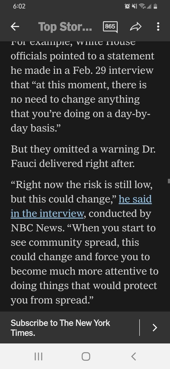 our president said that doctor falchi what's wrong and posted the comment, but he didn't let or say the rest his comments, the rest of what he said where 'things could change rethings could change. Trump is such a dick. #DrFauciforpresident