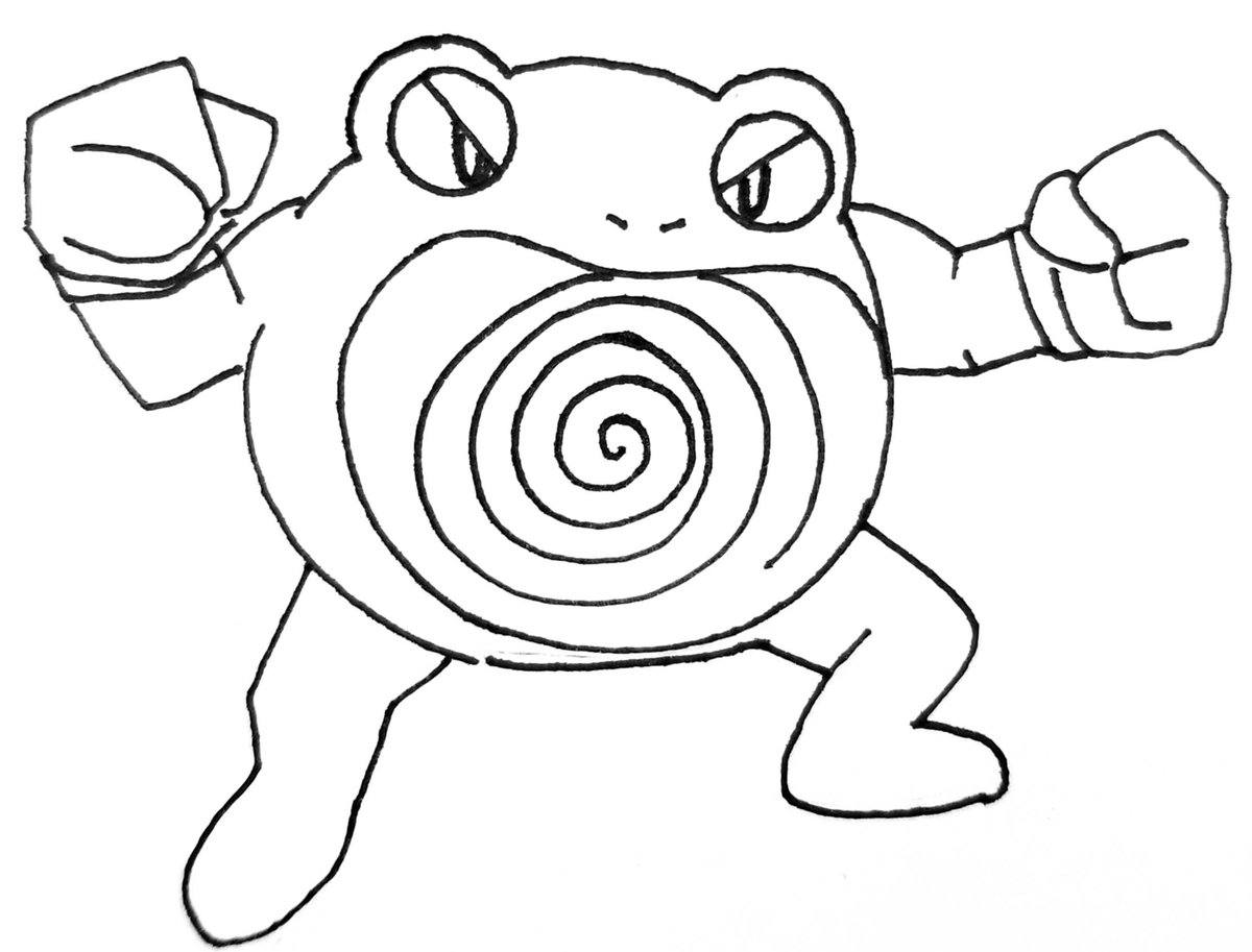 Reverrii_Pixy's tweet image. #DrawEveryPokemon
062 #Poliwrath Today, I give you 3 :) 
#Pokemon • #PokemonArt • #TraditionalArt • #Drawing