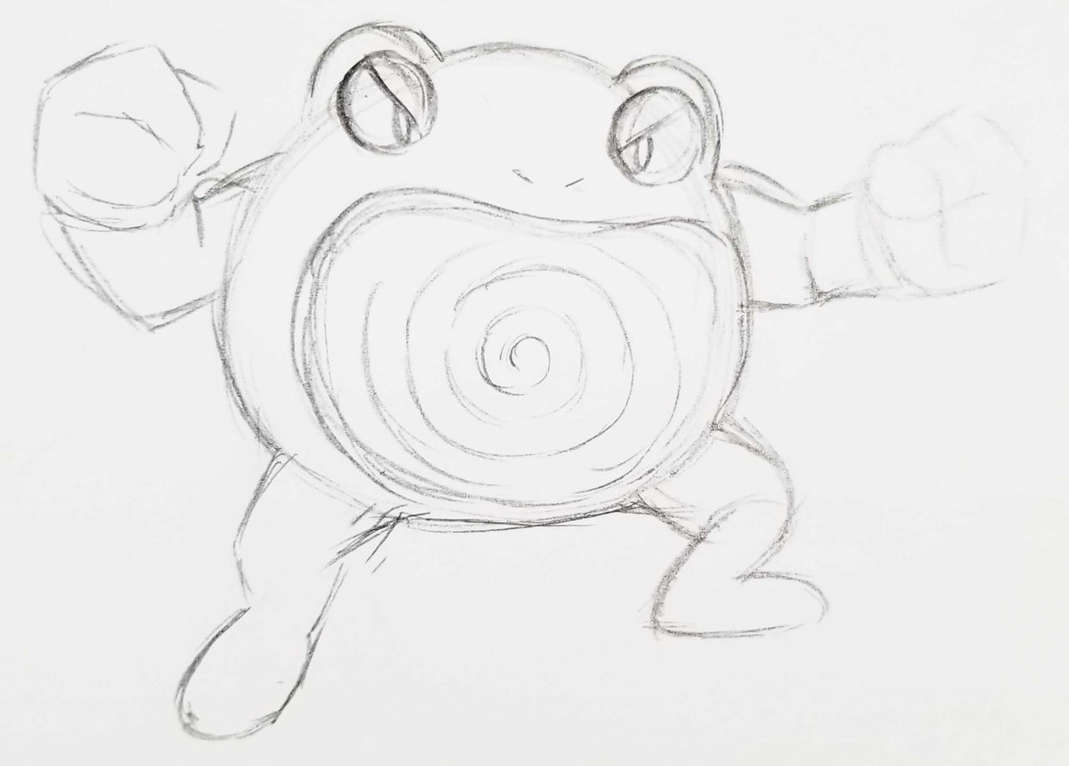 Reverrii_Pixy's tweet image. #DrawEveryPokemon
062 #Poliwrath Today, I give you 3 :) 
#Pokemon • #PokemonArt • #TraditionalArt • #Drawing