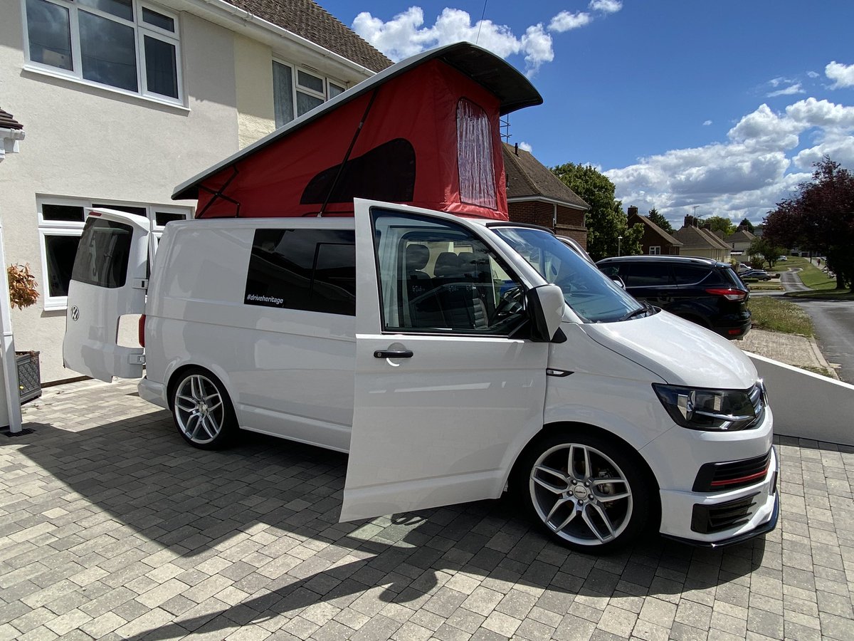 GDUBTV's tweet photo. Entering the last 7/10 days of owning the #T6project. Spent this last week installing the electrics. Out tonight for my first proper overnighter.. currently in a farm in Melton Mowbray. Barnsley tomorrow for collaborative promo with @VanShades... Sad to see this project end! 🥺🚐 https://t.co/GYT0Xz37vE