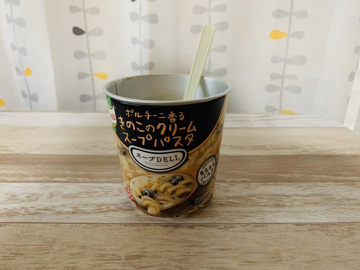 きのこのクリームスープパスタ