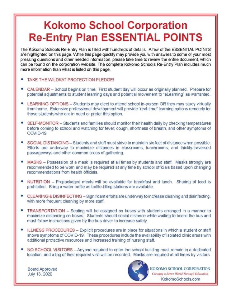 KSC essential points as part of the re-entry plan. We will see our wildkats August 5!