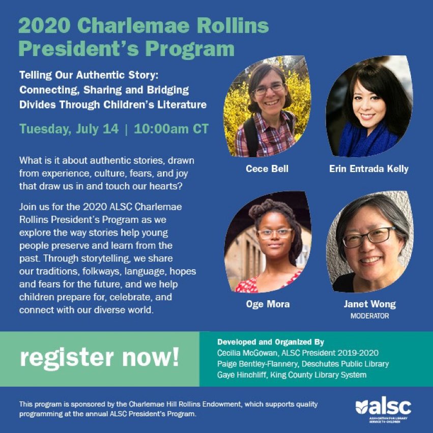 tpheth's tweet photo. Quick—register for tomorrow’s @wearealsc TY @janetwongauthor for moderating!  #ALSCPP2020 https://t.co/CYl6vMYJnV