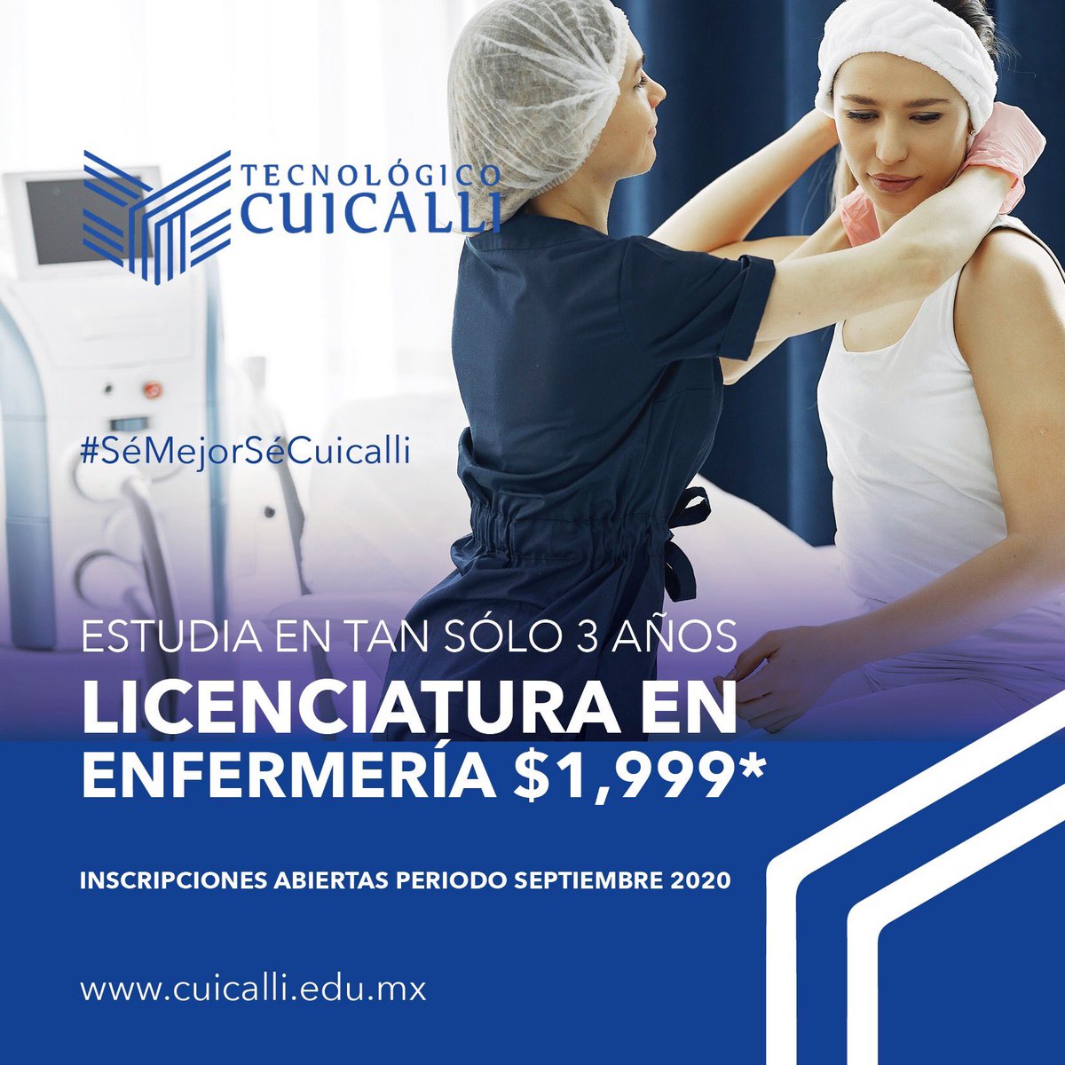 Estudia la licenciatura de #Enfermería con un excelente nivel académico y un precio accesible. ¡Inscripciones abiertas!
🌐bit.ly/2Cu91hK
📱Whatsapp: 55-6814-4543
☎️Tel: 7090-7005 / 7090-9272
#SéMejorSéCuicalli <a href="/CdSatelite/">Ciudad Satélite</a>