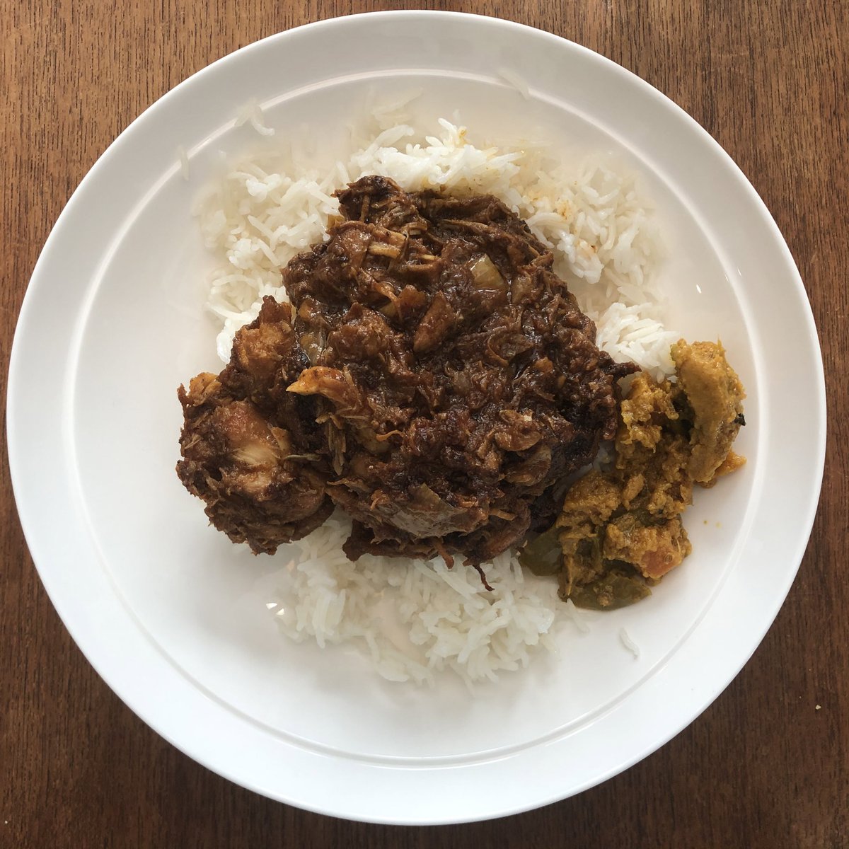 Chicken bhuna masala. This is really, really good.  https://myheartbeets.com/chicken-bhuna-masala/