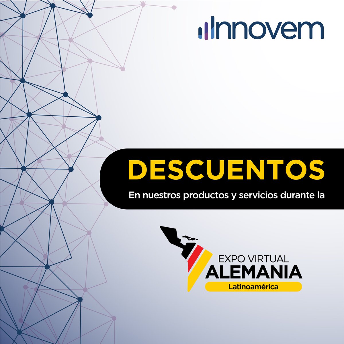innovemla's tweet photo. No te olvides de visitarnos en nuestro stand, estaremos otorgando Cupones de DESCUENTOS durante TODA la feria en nuestros productos y servicios.
Encuéntranos en “Pabellón Tecnología” o “Pabellón Honduras”.

Ingresa a:
https://t.co/clEGVEQ0xW

#ExpoAlemania #ExpoAlemania2020 https://t.co/WgyZWBf8ko