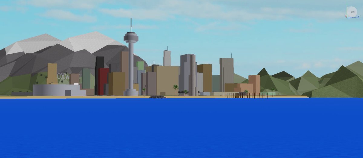 City side and desert side of the island👀👀 #RobloxDev
