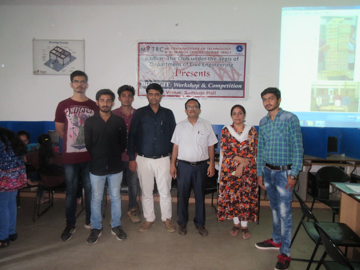 Mitrccivil's tweet photo. Year In A Review of Memories Session 2018-19

Department of civil engineering conducted successfully bridge competition  competition under the agis of AADHAR club for civil students. Winner was Anju &amp; group for bridge competition . https://t.co/g18sAiJyZQ