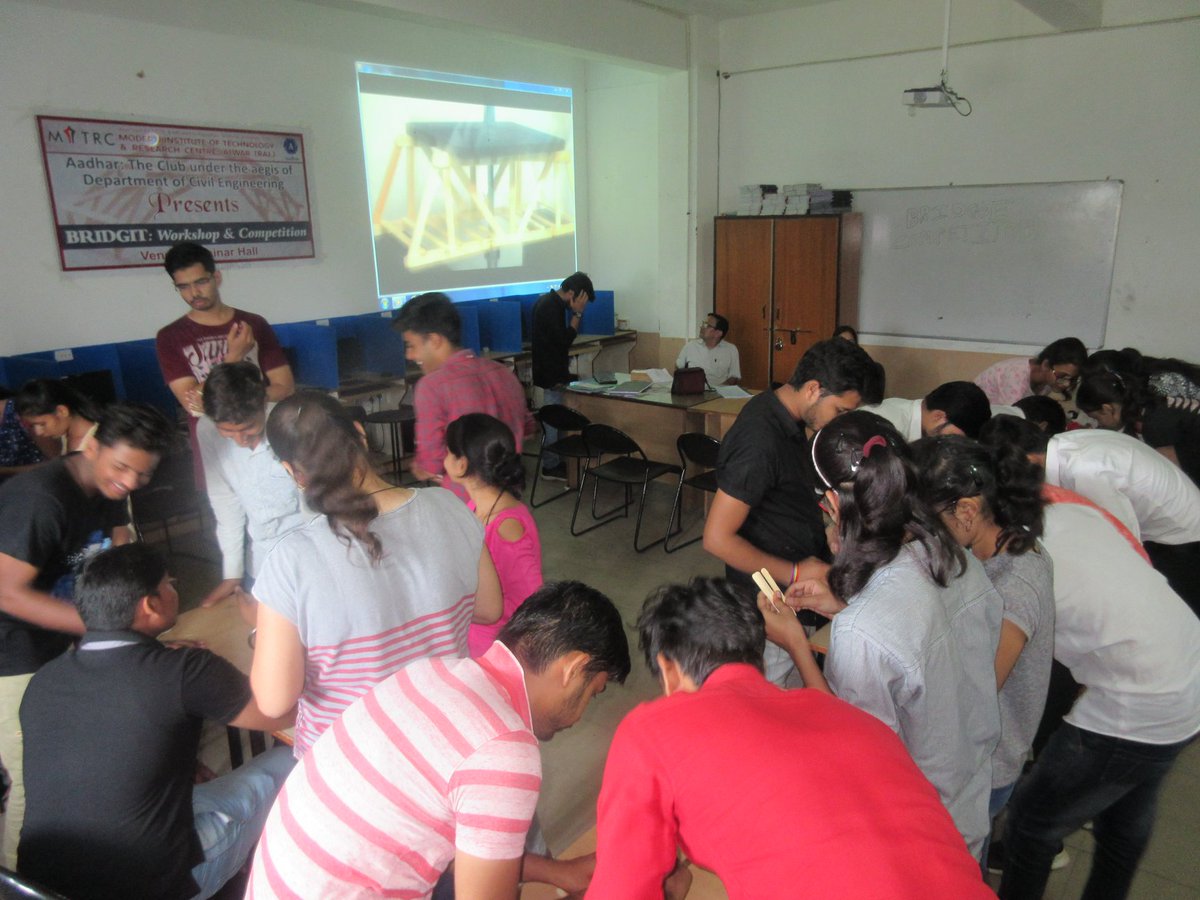 Mitrccivil's tweet photo. Year In A Review of Memories Session 2018-19

Department of civil engineering conducted successfully bridge competition  competition under the agis of AADHAR club for civil students. Winner was Anju &amp; group for bridge competition . https://t.co/g18sAiJyZQ
