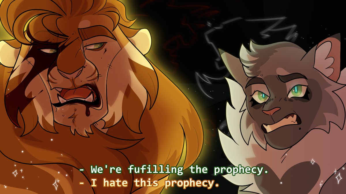 BADMlRACLE's tweet photo. (minor blood cw)
redrew a thor: ragnarok screenshot with lionblaze and dovewing during the great battle bc upon seeing it i couldnt think of anything else
#warriorcats https://t.co/90B1ZfGiVf