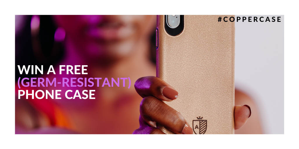 goalloi's tweet photo. Want to win a free germ-resistant phone case? Follow @AerisCopper on twitter, like and retweet this tweet, and tag a friend below for a chance to win! Winners to be announced August 1st. #coppercase #giveaway https://t.co/PGWvDJBLX0