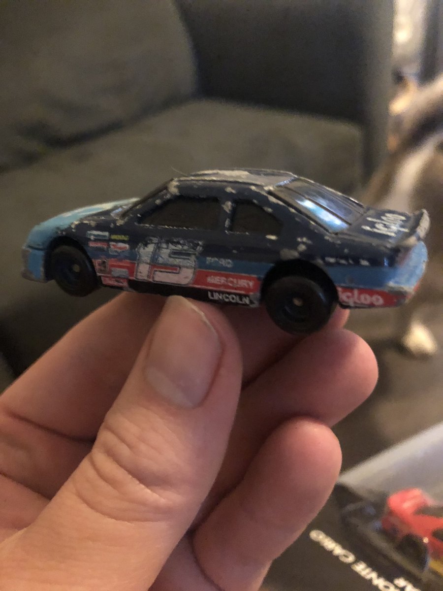 I’m going to start a thread showing off my old diecast race cars. Mostly 1:64th scale, most well used. Did you own any of these? Up first, the Lake Speed Bud Moore Quality Care Ford number 15.  #nascar