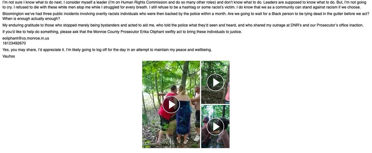 MarviaJ20968's tweet photo. ***Interesting to Note: This attempted hanging/lynching of Mr. Vauhxx Booker occurred on July 4th and is not coincidental. This is the klan's playbook. Attached is a copy of Mr. Booker's documented statement of what happened to him on July 4, 2020.*** https://t.co/FOmRpVyR0o

Let's Keep Shining the Light on these atrocities! Let us Not Forget His Name: Nolan Xavier Wells.