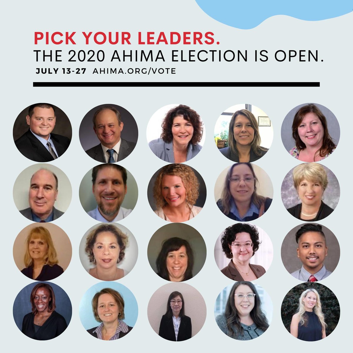 aprilcapellan's tweet photo. Time to vote for your #AHIMA leaders! Polls are open today until July 27. https://t.co/qRzB3oZREC #AHIMAVotes , @AHIMAResources https://t.co/KwfhLTo3Sy