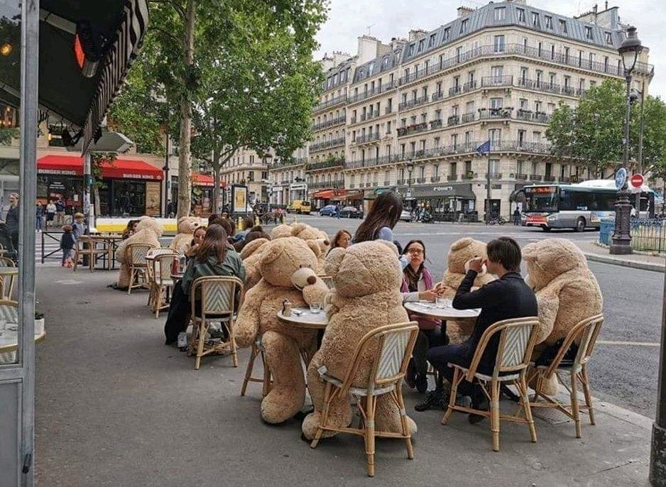 I'm sure you've already seen this, but, what an awesome way to demonstrate that not everything needs to be solved with technology 😉 #SocialDistancing #teddybears