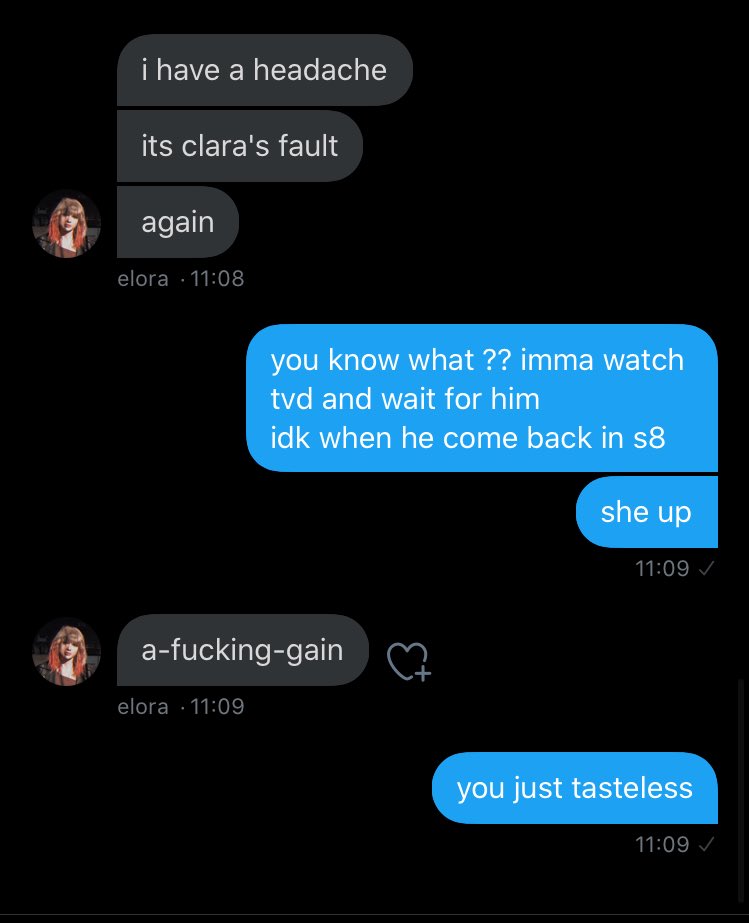 elora is sick bc of me... my power