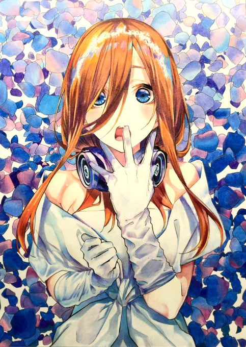 リアンヌさん誕生日おめでとう!
過去画だけど一花以外の4人貼ります。
これからも頑張ってください(o≧∇≦)o
 #リアンヌイラストフェス
#色鉛筆模写 
#五等分の花嫁 