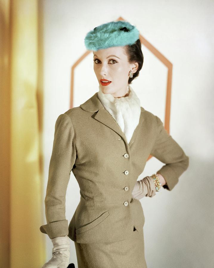 All  #HorstPHorst Nettie Rosentein red dress -Vogue 1953 #Cartier  #jewellery with  #turban Mollie Parnis camel wool suit Adele Simpson fawn tweed suit. #Vintagefashion  #1940s  #1950s  #gowns  #hats  #suits #Fashion  #model  #StyleIcon Mary Jane Russell.  #BornthisDay July 10 192610/12