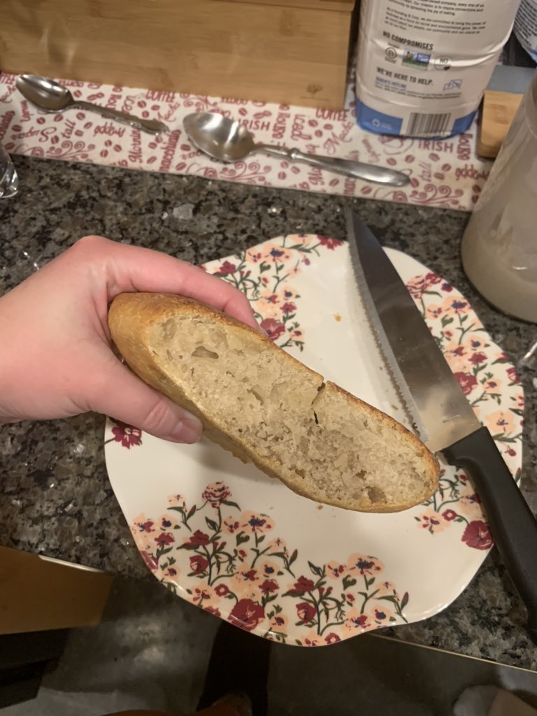 I’ve started my bread making adventure for anyone that cares!! It started at 8am and ended at 1am with some cheese looking funky bread