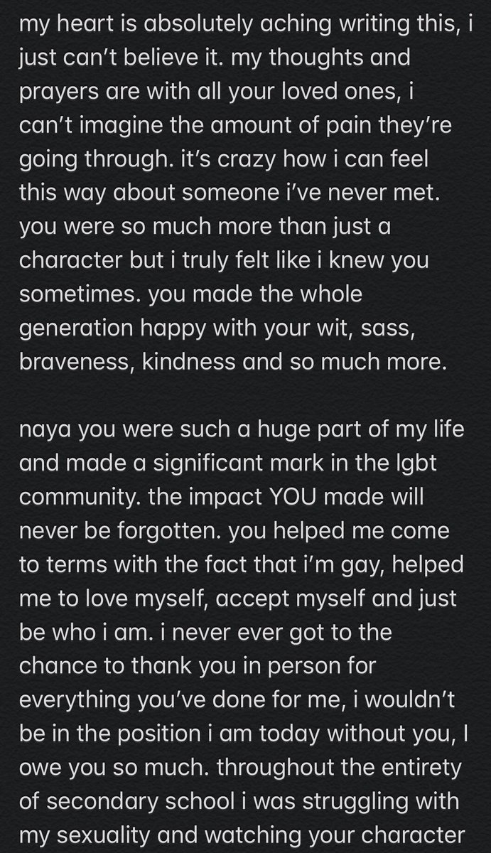ItsSophiePrice's tweet image. naya, you touched a whole generation just by being you. thank you for everything. you will be forever missed, never forgotten and always loved. fly high🕊️rest in peace and power. #nayarivera #ripnayarivera