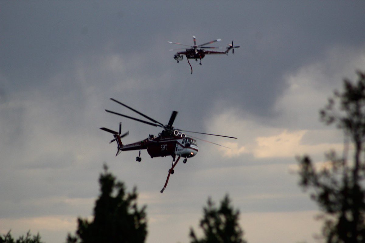 Elephant Butte Fire in Evergreen firefighters #Fire #firefighter dropping buckets on the fire that has already forced at least 1000 to evacuate. #evergreen #FordBronco #Covid_19 #forestfire #insurance #propertyDamage