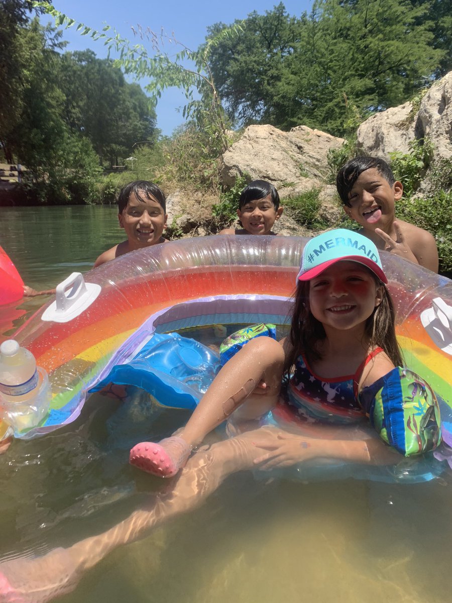 Krista_Lee85's tweet photo. Had a good time at the river with my niece and nephews today! Perfect way to beat this crazy heat! #BanderaTX #HotAF #100PlusDegrees #TexasHeat #RiverRats https://t.co/LJMkBwqT4H