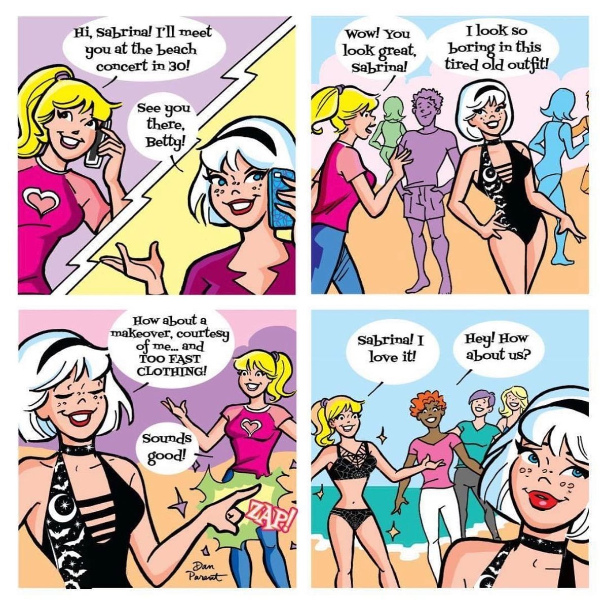 Betty and Sabrina just got goth makeovers! Check it out and shop the looks now at: ★ soo.nr/erGX ★ #archiecomics #riverdale #sabrina #bettycooper #danparent #archiecomics #riverdale #sabrina #bettycooper #danparent #swimwear #fashion #summer @parentdaniel