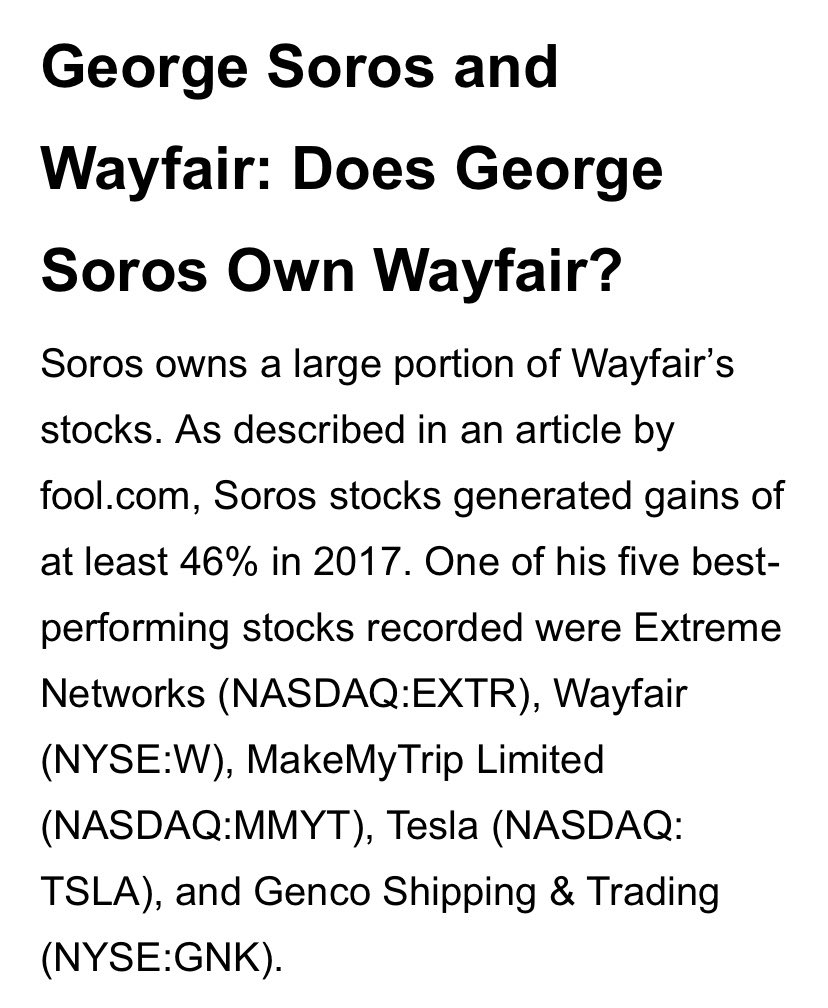 Wayfair is among George Soros’ biggest stocks