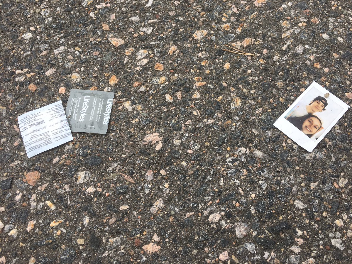 flywayinc's tweet photo. Found this scene behind the cemetery today. Not sure it is part of a horror, comedy, or Sci-fi situation. https://t.co/3hTjINI2Dp
