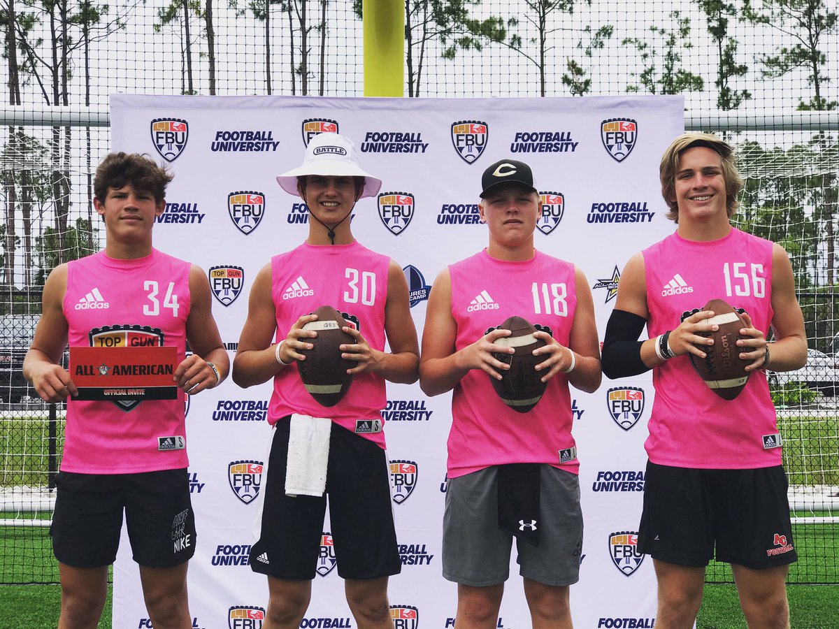 FBUcamp's tweet photo. Congratulations to the c/o 2024 Quarterbacks on making the XOS Digital's All Top Gun Team.
#FBUTopGun #GetBetterHere #FBU #WilsonFootball #WilsonGST #WilsonPrime
#GSTPrime https://t.co/fydDXhbled