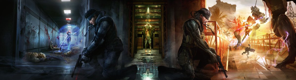 VogtRoberts's tweet photo. I sought out titans of the concept art world who all shared passion &amp; visceral love for @HIDEO_KOJIMA_EN’s world.

@tgconceptart &amp; I met through this and bonded over our shared influence. 

We began first of many collaborations...

This triptych belongs in a museum.

#METALGEAR33 https://t.co/cH1lQrhkuC