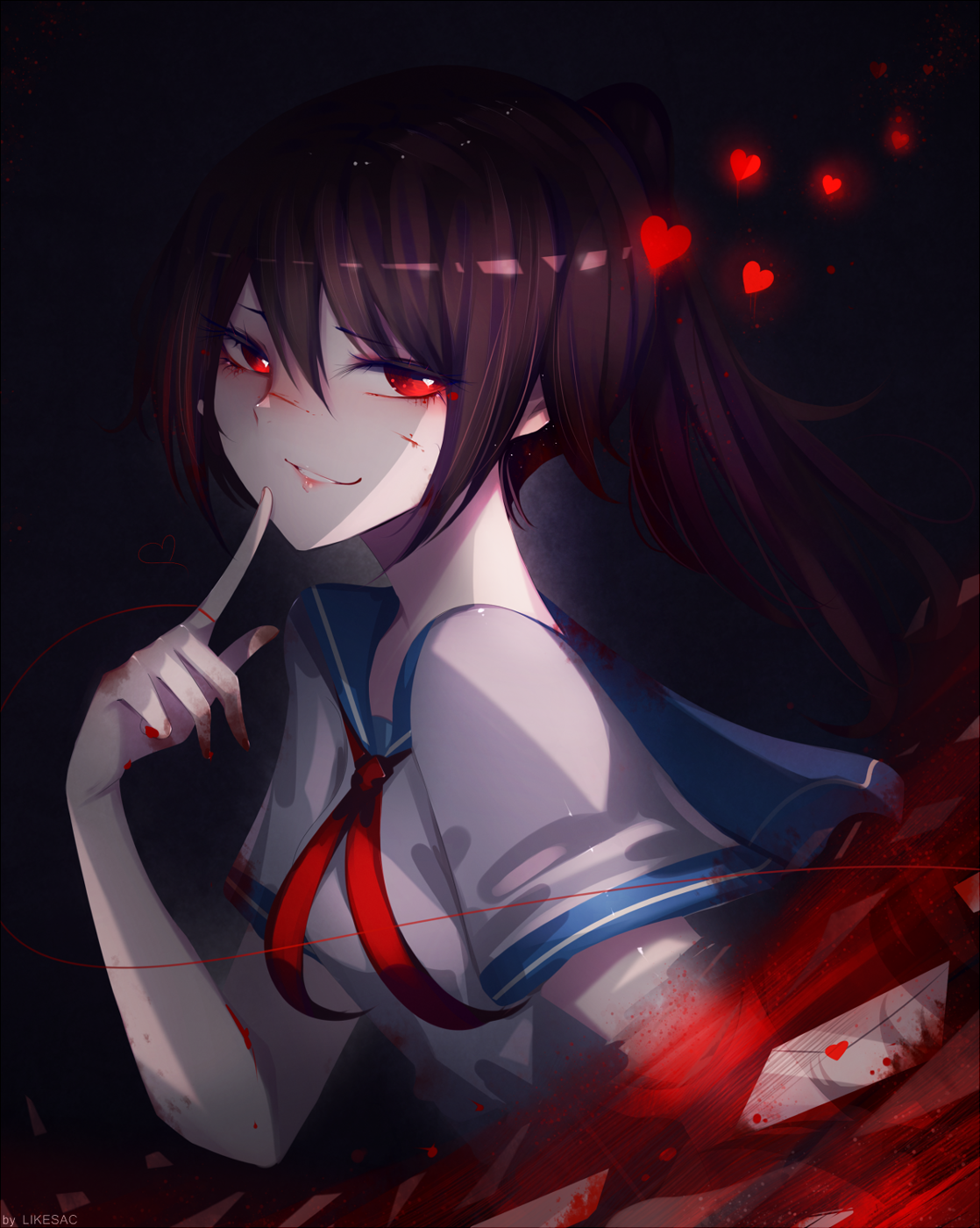 anime #animeedit #bloodc #sayakisaragi #horror #yandere #fypシ