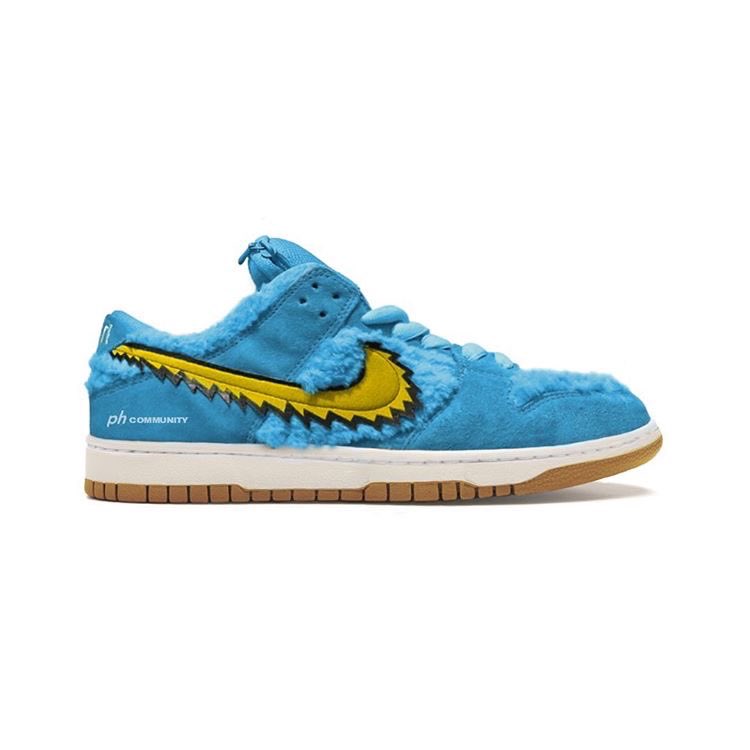 Nike SB Dunk Low Pro QS Grateful Dead Green Bear Blue Shoes CJ5378-300  Men's 11 