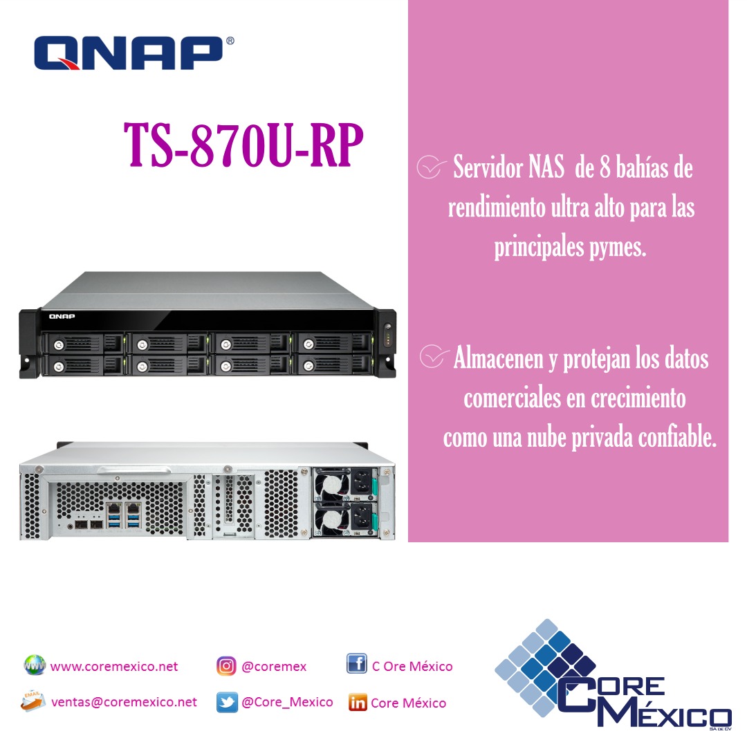 Core_Mexico's tweet photo. 📍El TS-870U-RP funciona como un sistema empresarial, proporcionando #operaciones y servicios continuos 24/7

#coreméxico #QNAP #NAS #QNAPNAS #backup #tecnología #almacenar #sincronizar #Datos #solución #TS_870U_RP #DataCenter #méxico #CDMX https://t.co/IA2nYODb5n