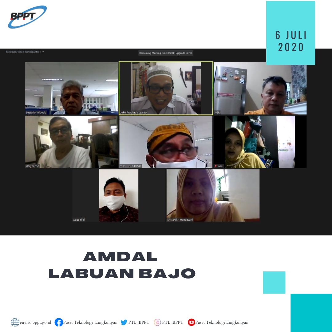 ptl_bppt's tweet image. Senin (6/7)
Dilakukan rapat dengan topik pembahasan Tindaklanjut Pertemuan dengan BOBLBF, Tim FS dan Tim Master Plan Kawasan Pariwisata Labuan Bajo Flores melalui aplikasi Zoom Meeting.

#BPPTRI #TeknologiLingkungan