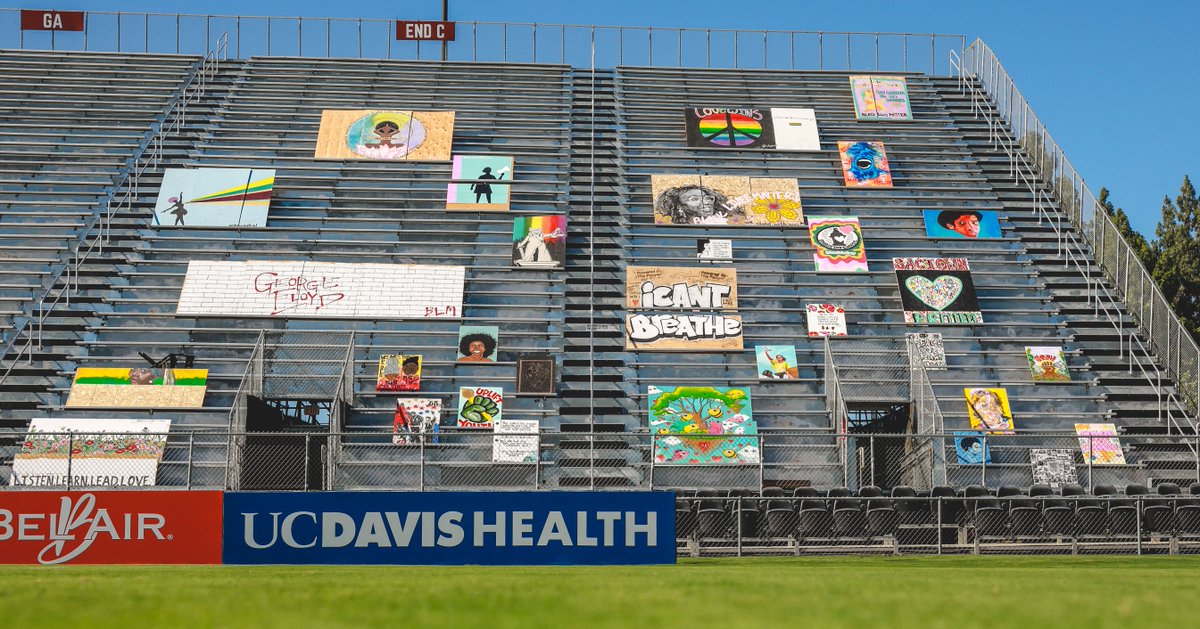 SacRepublicFC's tweet photo. .@BoardsForChange turned the city into a canvas for artists to call for change, bring hope to those who pass by the pop-up exhibits, and now those pieces are up for auction. 

https://t.co/6GUaWsBx6W https://t.co/lK1KqY7uo0