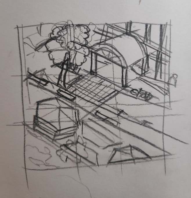 i actually planned to make a step by step,,, but i kinda got in the flow midway so here're the early stages

always start with a sketch 