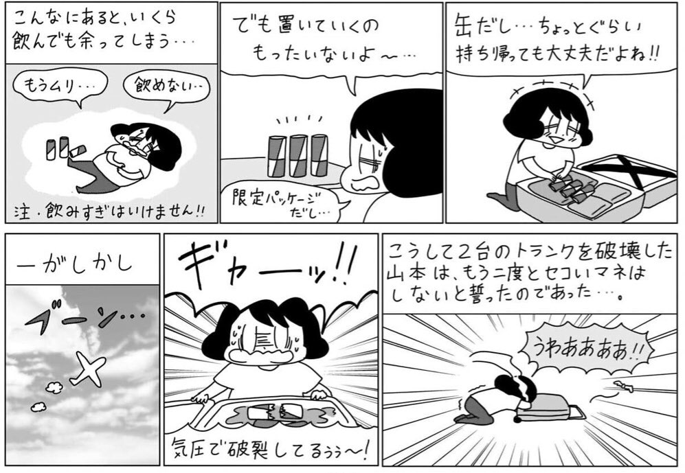 トランクを2台壊した話です。
注・数年前に描いた漫画です。
注・左から右に読んでください。 