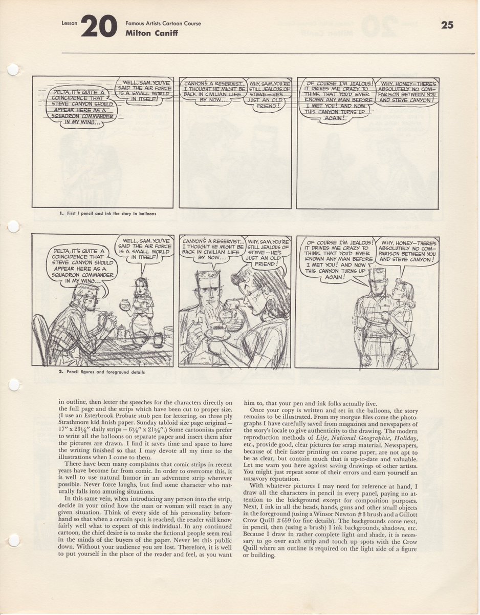 Milton Caniff's process 