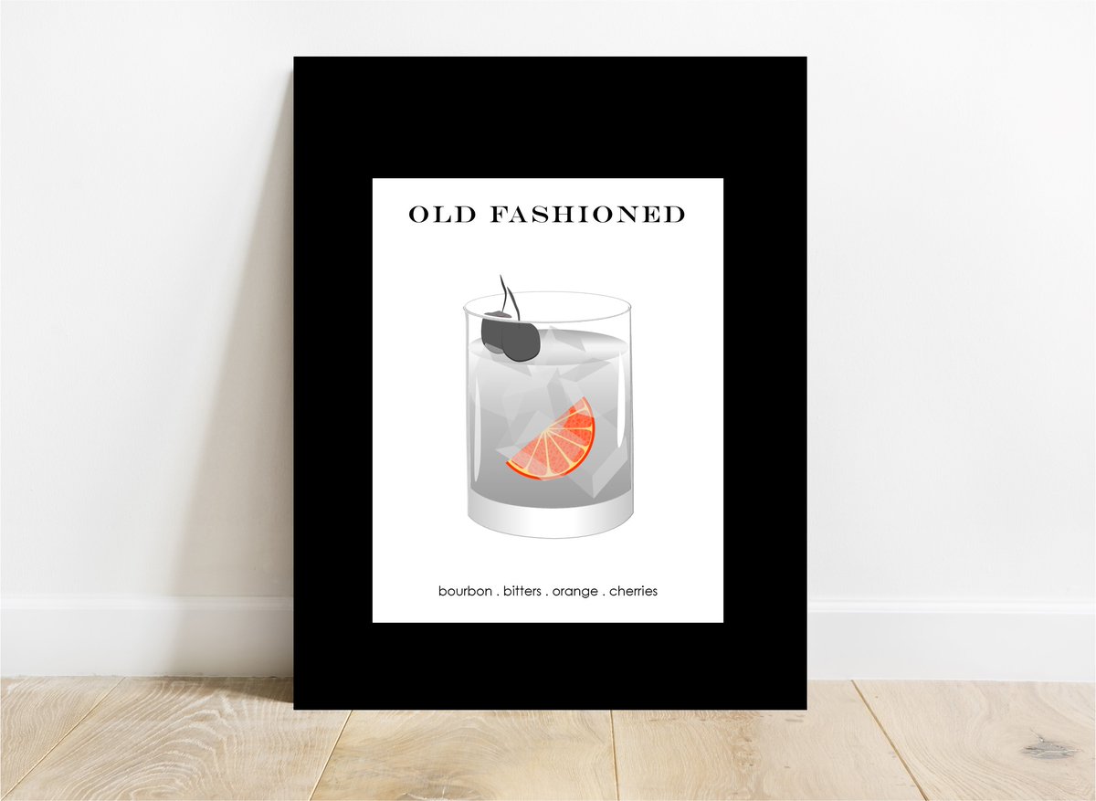 JAEN_Designs's tweet photo. Old Fashioned Cocktail recipe print. Black and white with a splash of color! Perfect addition to a bar, bar cart or a great gift for a cocktail enthusiast. See our collection of 10 classic cocktails on the website. 
#jaendesigns #cocktailart #Oldfashioned  #classiccocktails https://t.co/m54PykrLdf
