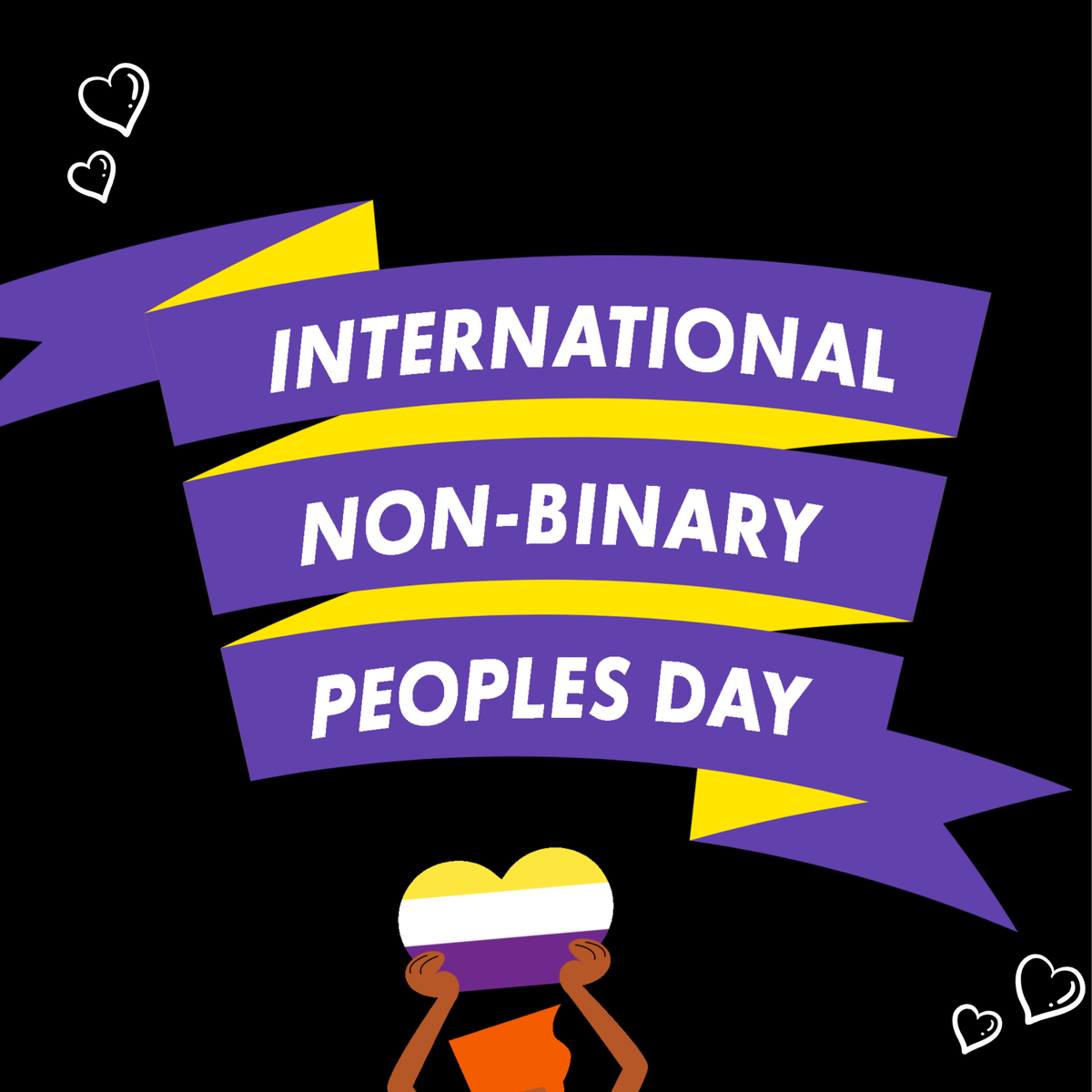 RainbowYOUTH's tweet photo. It's international non-binary peoples day! Today and every day, let's make sure our non-binary whānau are not just told that they are valid, but shown that they are loved, supported, and respected! #nonbinaryday https://t.co/f1m9fxB0ul